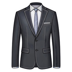 elegant business suit realistic vector illustration