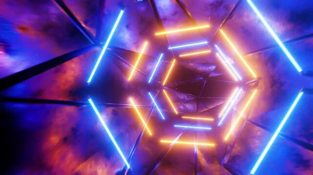 Animated abstract tunnel
