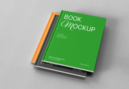 Stacked Landscape Book Cover Mockup