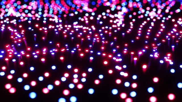 Abstract animated background with glowing particles