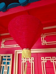 Traditional Chinese Red Lantern Symbol of Fortune
