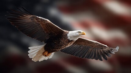 American bald eagle soaring freedom high resolution photo