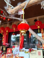 Chinese New Year Red Lantern Decoration - Festive Symbol of Prosperity