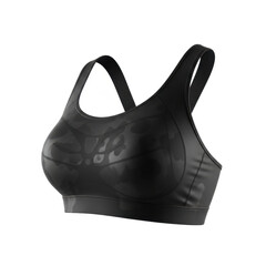 Black Sports Bra with Camouflage Pattern