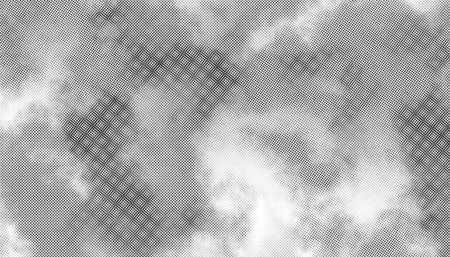 abstract halftone texture with black dots creating a retro comic style gradient for graphic background or overlay. Moire overlay effect