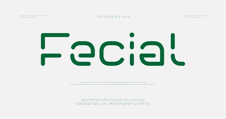 Obraz premium Green Facial Logo Design Concept