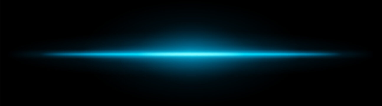 Neon laser beam. Bright horizontal light streak with intense glow blur, radiant core line across dark background, minimal sci fi style, luminous flare effect, abstract energy wave, soft bloom aura.