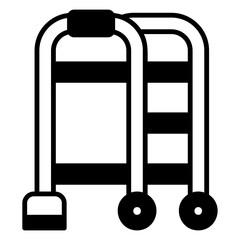 Obraz premium Walker Icon: Mobility Aid Symbol for Seniors