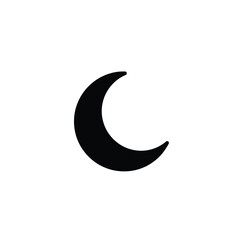 Crescent Moon Silhouette: A sleek, dark crescent moon against a bright, luminous backdrop, evoking a sense of tranquility and the mysteries of the night.