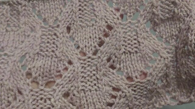 Colorful knitted fabric suitable for home decor, fashion or textile. pattern. Copy space