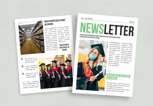 Modern Academic Education Newsletter Design Layout