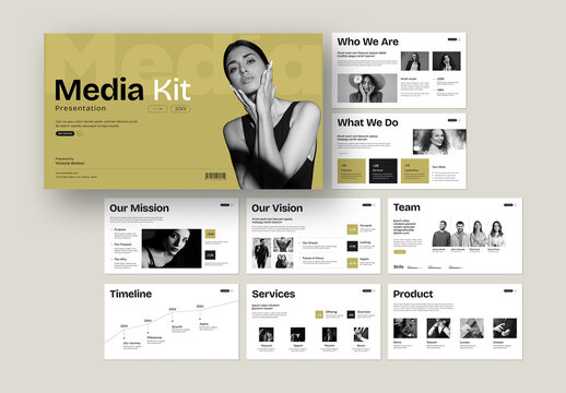 Minimal Media Kit Presentation Template for Fashion Brand