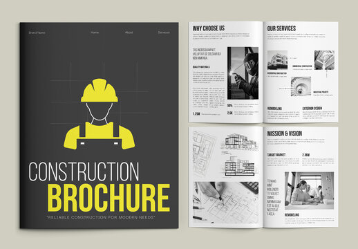 Modern Construction Company Brochure Template