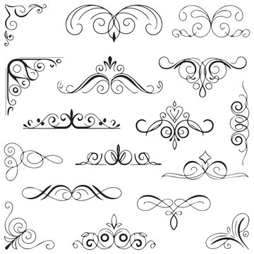 Abstract swirl decorations for design isolated on white background eps 10
