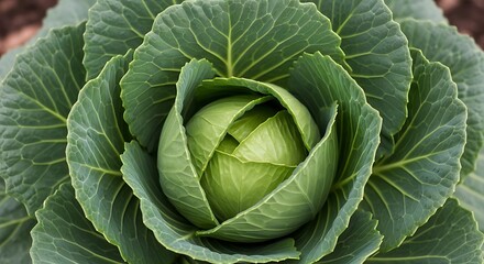 Obraz premium head of cabbage on the field