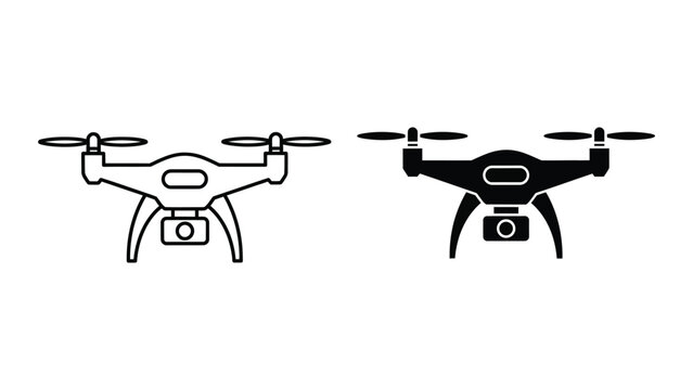 Drone illustration in black and white