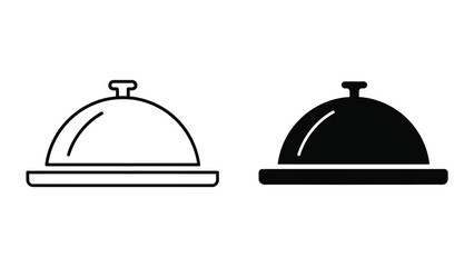 Obraz premium Cloche or food cover icon