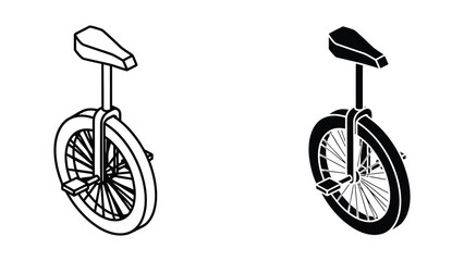 Two Unicycles Side by Side © JahidulStockbd