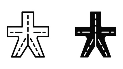 Crossroads icon set © JahidulStockbd