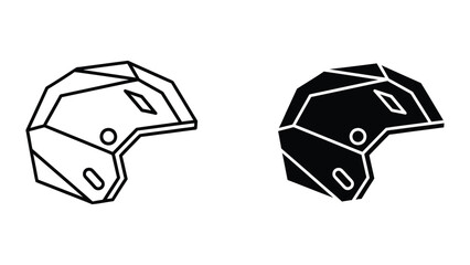 Geometric shape illustrations in black and white