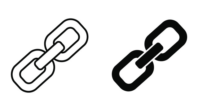 Chain link icon set