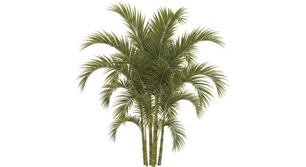 Fototapeta premium Lush Areca Palm Tree - A Tropical Paradise Illustration.