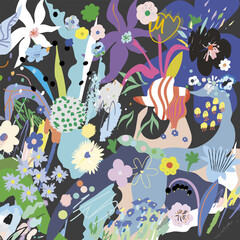 Floral creative art background