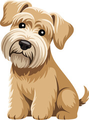 Obraz premium Cute cartoon a illustrator vector wheaten terrier