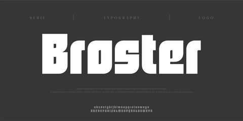 Broster, Creative digital abstract scifi modern alphabet fonts. Science fiction typography sport, technology, fashion, digital, future creative logo font. vector illustration  © Covecave