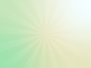 Obraz premium Fresh pale green and yellow sunburst background with radial light rays and soft gradient for eco-friendly concepts, organic product promotions, and spring nature themes