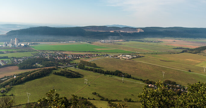 View from Zadielska planina in Slovensky kras national park in Slovakia