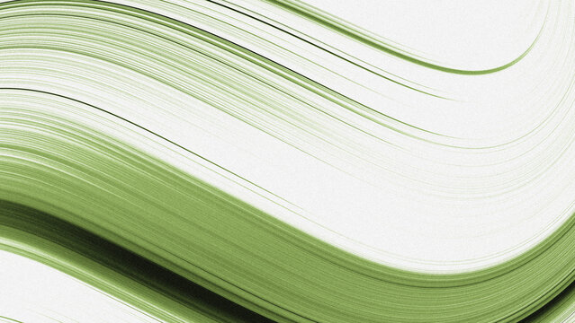 Abstract green and white wavy line background with grainy texture and dynamic flowing motion.