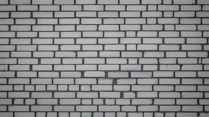 Fototapeta premium Repeating Pattern of White Bricks with Dark Gray Mortar Joints brick wall brick texture