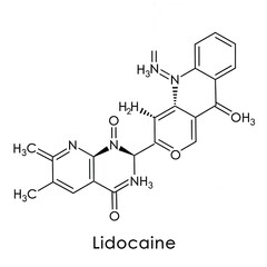 Lidocaine Molecular Structure - A Detailed Chemical Representation.