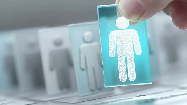 Selecting standout candidate in digital recruitment or HR interface