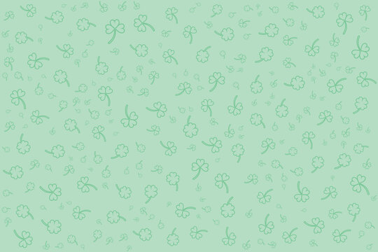 Light Green Shamrock Pattern Background for St. Patrick's Day
