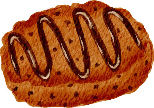 Sweet Cookie Watercolor Illustration