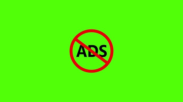 No Ads Sign Red Circle Green Background Advertising Rejection Symbol ad rejection advertising symbol