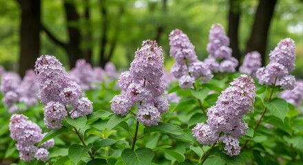 Obraz premium Lilac Blossoms in Spring - A Burst of Floral Beauty.