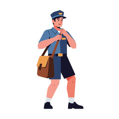 Postman with messenger bag