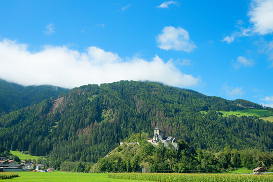 Castel Tasso - Burg Reifenstein, near Sterzing south tyrol, wooded hill