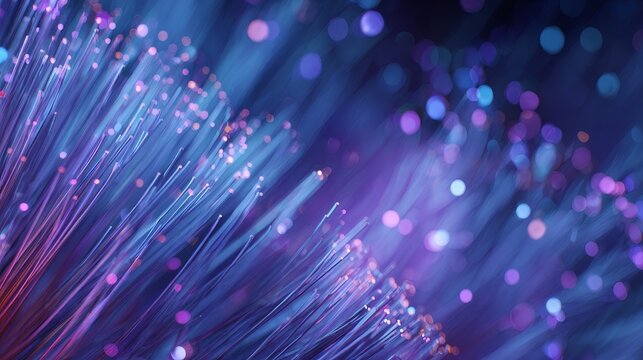 Fiber Optic Network with Ethernet Cables &ndash; High-Speed Data Transmission and Connectivity