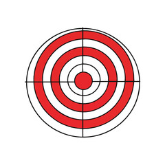High Resolution Target Practice or Shooting Target with Bullseye Pattern