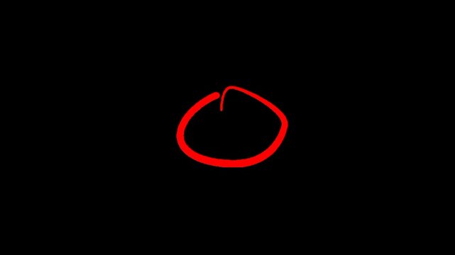 Curved red circle 
Vibrant red curved line on dark background