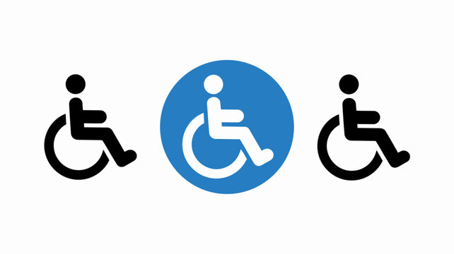 Accessibility Icons: A set of accessibility symbols, a universal sign of inclusion and support for individuals with disabilities.