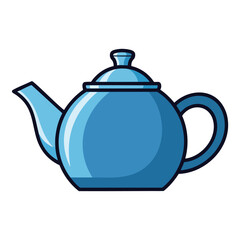 Obraz premium Stylish Blue Teapot for Tea Lovers and Kitchen Decor