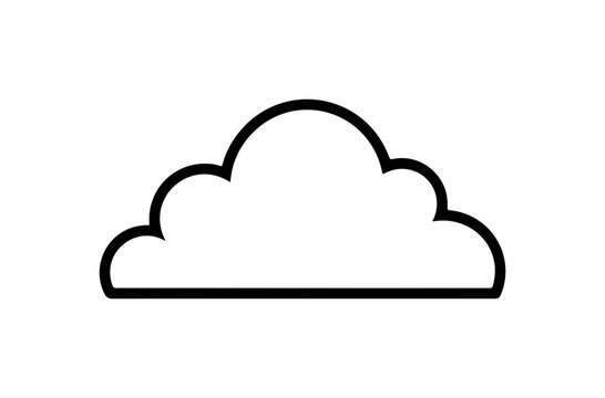 Simple cloud icon symbolizing weather forecast or digital interface element