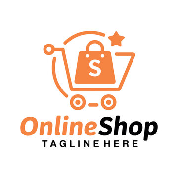Shopping cart icon with star and dollar sign symbolizing online shopping