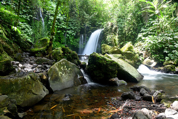 YEH HOO Waterfall, at Tabanan regency of Bali Indonesia, with stunning forest vibes