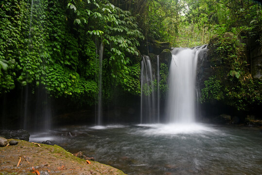 YEH HOO Waterfall, at Tabanan regency of Bali Indonesia, with stunning forest vibes